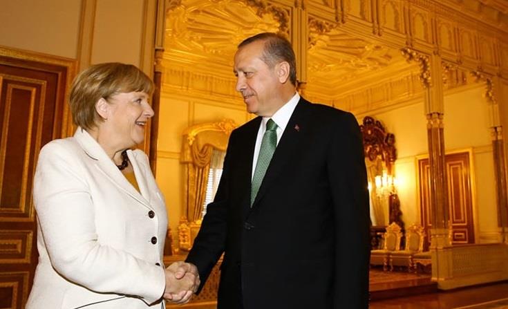 Cumhurbaşkanı Erdoğan, Başbakan Merkel’i Kabul Etti